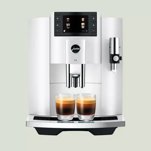 Jura E8 (EC) Piano White 15585 espressomaskine der brygger 2 espressoer